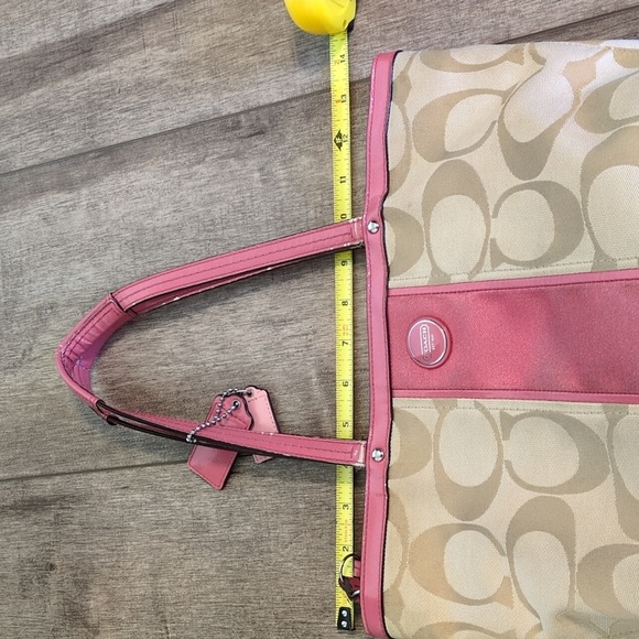 Coach Pink and Tan Women's Bag - Picture 10 of 14